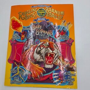 Vintage 1998 Ringling Bros Barnum Bailey Circus Program Signed Autograph Tiger